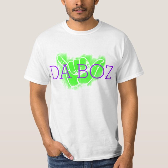 PixDezines da boz/shaka/DIY text+colour T-Shirt (Front)