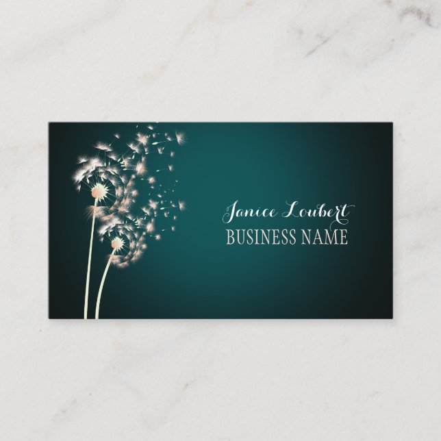 PixDezines dandelions/DIY background colour Business Card (Front)