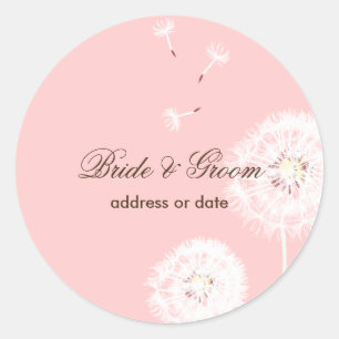 PixDezines Dandelions, diy background colours Classic Round Sticker