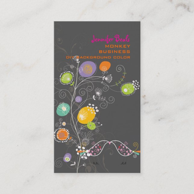 PixDezines dandelions+love birds ♥♥♥♥ Business Card (Front)