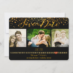 PixDezines dazzled DIY colour/photos save the date
