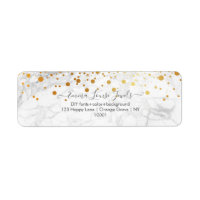 PixDezines dazzled faux gold confetti marble