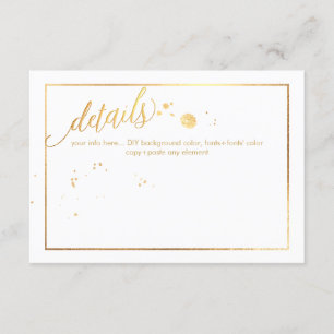 PixDezines Dazzled/Faux Gold Details/Enclosure Enclosure Card