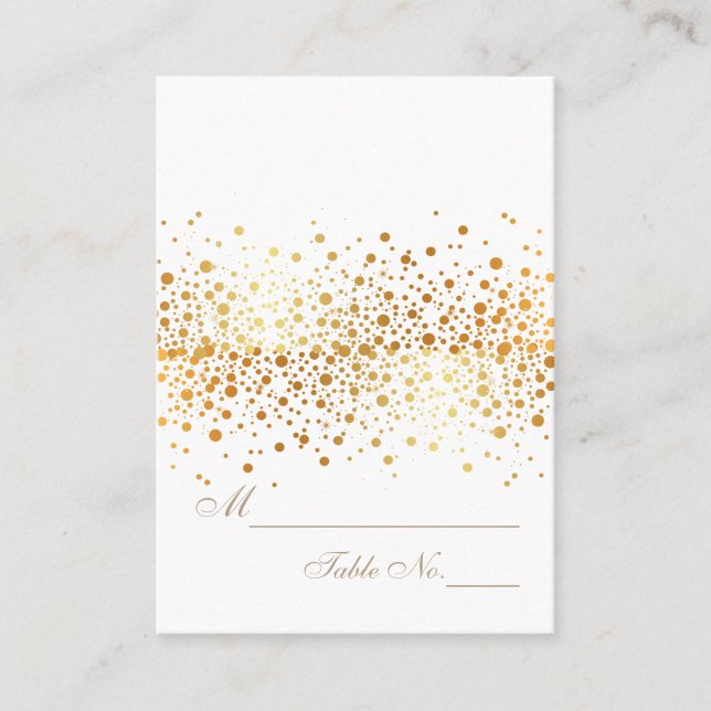 PixDezines Dazzled Faux Gold/Place/Escort Cards (Front)