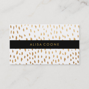 PixDezines dazzled faux gold specks Business Card