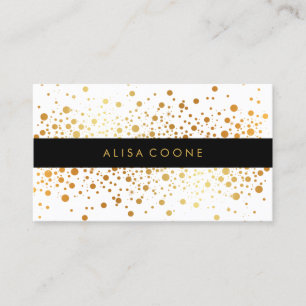 PixDezines dazzled faux gold specks/confetti Business Card