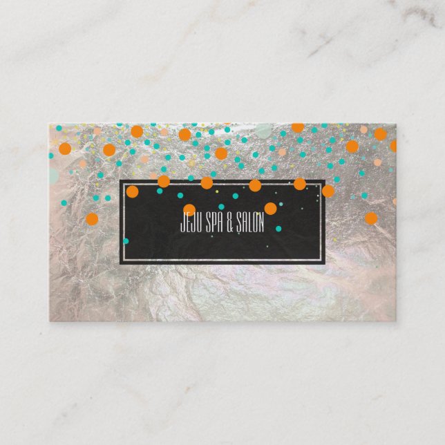 PixDezines dazzled/faux silver Business Card (Front)
