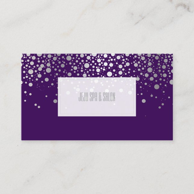 PixDezines dazzled faux silver specks Business Card (Front)