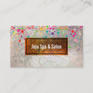 PixDezines dazzled/rainbow/faux silver Business Card