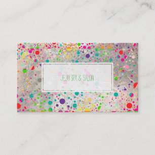 PixDezines dazzled/rainbow/faux silver Business Card