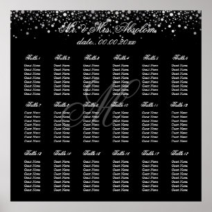 PixDezines dazzled silver specks/seating chart