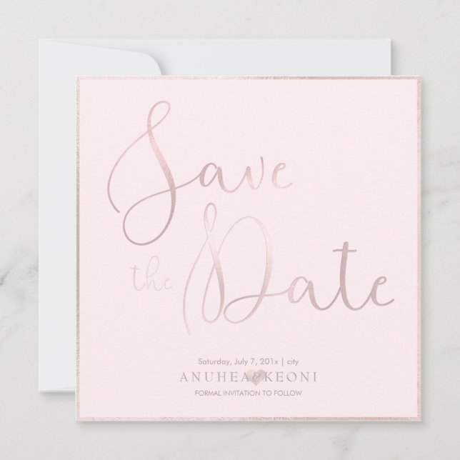 PixDezines DELICATE LOVE BLUSH PINK DIY BACKGROUND Save The Date (Front)