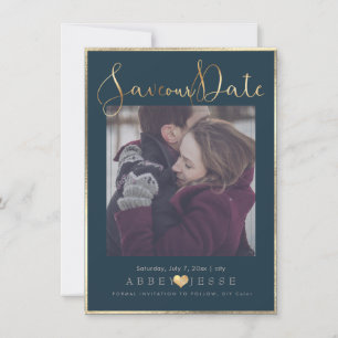 PixDezines DELICATE LOVE FAUX GOLD DIY COLOR Save The Date