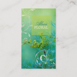 PixDezines dill weeds+filigree swirls Business Card