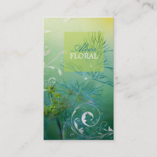 PixDezines dill weeds+filigree swirls Business Card
