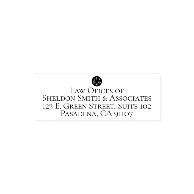 PixDezines DIY Attorney Office+Scale Self-inking Stamp (Design)