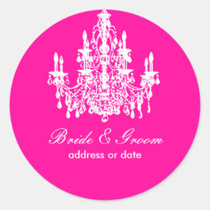 PixDezines diy background colour, chandelier Classic Round Sticker