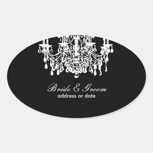 PixDezines diy background colour, chandelier Oval Sticker (Front)