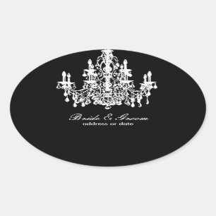PixDezines diy background colour, chandelier Oval Sticker
