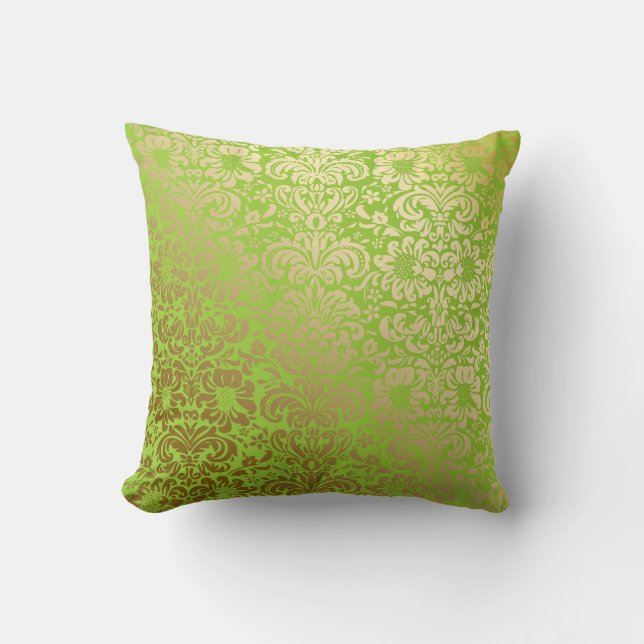 PixDezines diy background colours/fidora damask Cushion (Front)