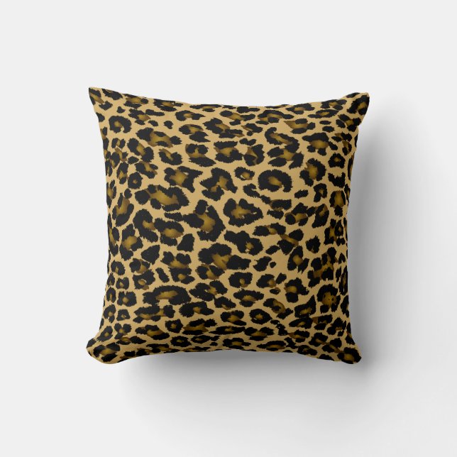 PixDezines diy background colours/leopard Cushion (Front)