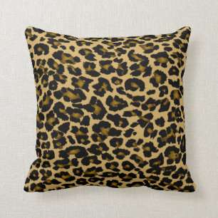 PixDezines diy background colours/leopard Cushion