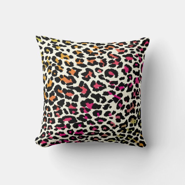 PixDezines diy background colours/leopard Cushion (Front)