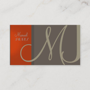 PixDezines diy background colours/stylish monogram Business Card