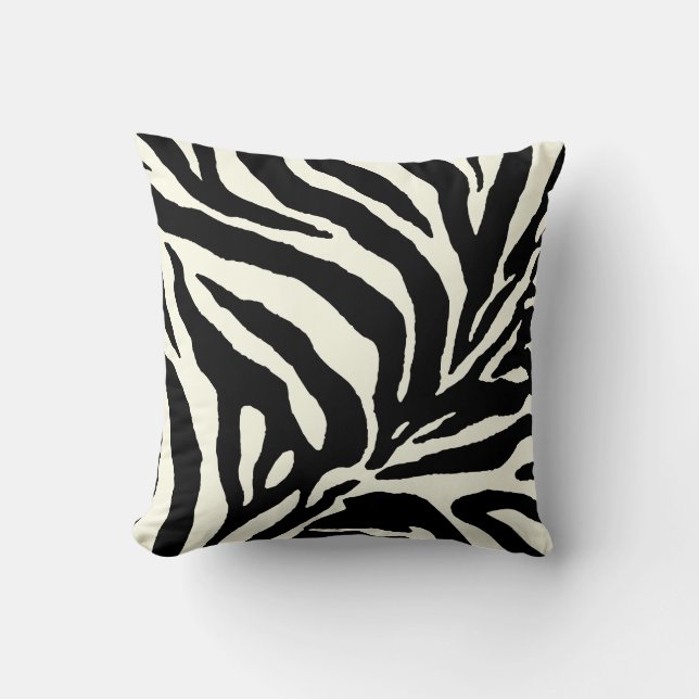 PixDezines diy background colours/zebra Cushion (Front)