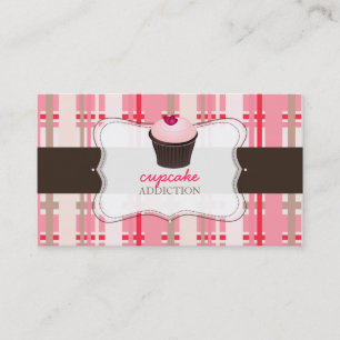 PixDezines diy background/cupcake+plaids Business Card