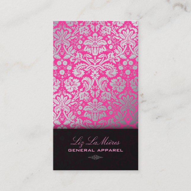 PixDezines diy background/desiree Vintage Damask Business Card (Front)