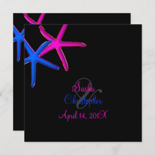 PixDezines diy background/Neon Starfish/Beach Invitation