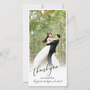 PixDezines DIY background/thank you wedding photo Thank You Card