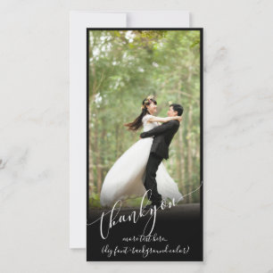 PixDezines DIY background/thank you wedding photo Thank You Card
