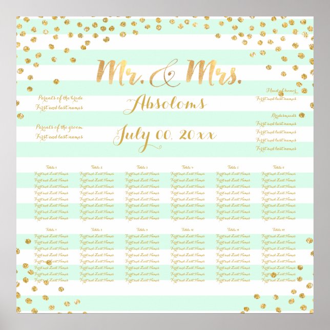 PixDezines DIY color/stripes gold specks/seating Poster (Front)