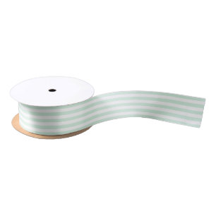 PixDezines DIY colour adjustable mint stripes Satin Ribbon