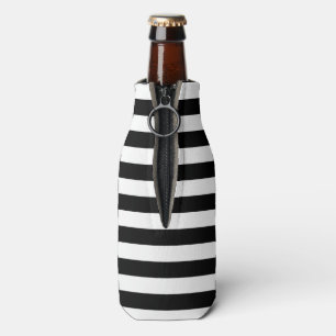 PixDezines DIY colour adjustable white stripes Bottle Cooler