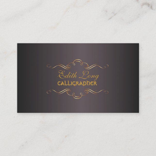 PixDezines diy colour/antique scrolls Business Card (Front)