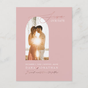 PixDezines DIY colour Arch Frame Dusty Pink Save T Postcard