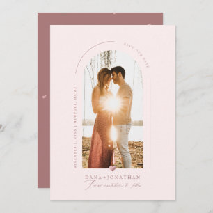 PixDezines DIY colour Blush Arch Save our Date Invitation