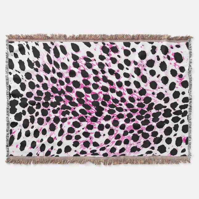 PixDezines DIY colour/cheetah print Throw Blanket (Front)