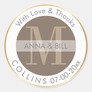 PixDezines DIY Colour/Cocoa/Thank You Classic Round Sticker