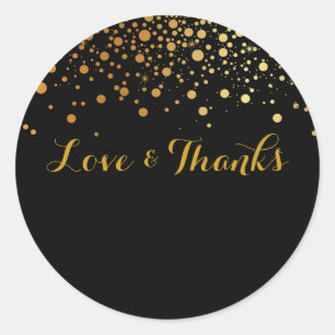 PixDezines DIY colour/dazzled/gold specks Classic Round Sticker