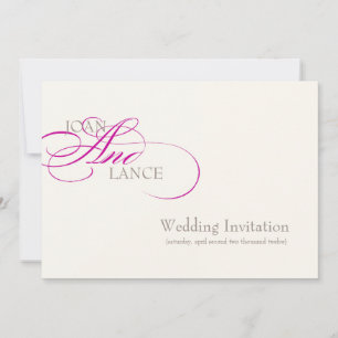 PixDezines DIY colour, fuschia.. fancy font... Invitation