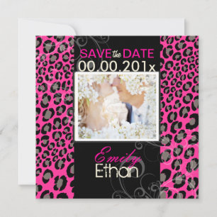 PixDezines DIY colour/Leopard, photo save date Save The Date