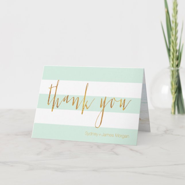 PixDezines DIY colour/mint+white+stripes thank you (Front)