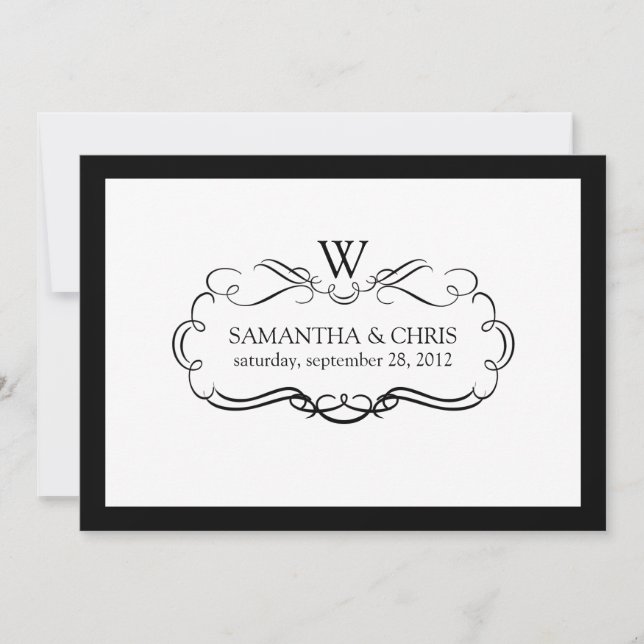 PixDezines DIY colour/nouveau scrolls Invitation (Front)