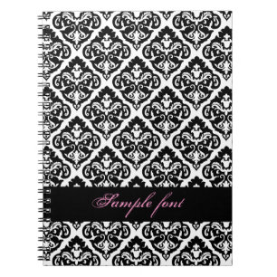 PixDezines diy colour, olivia damask Notebook
