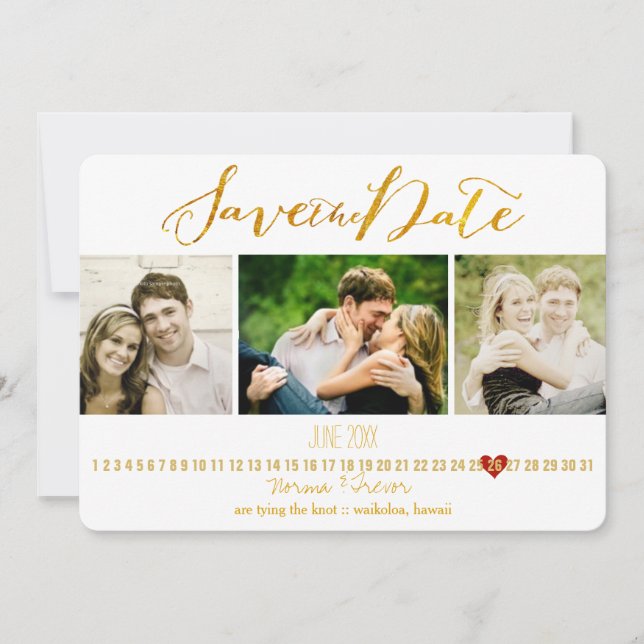 PixDezines DIY colour/photos save the date (Front)