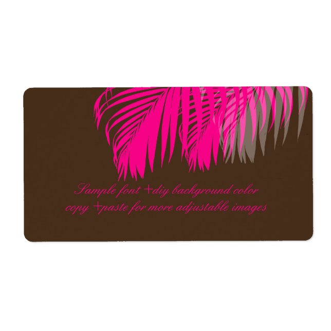 PixDezines DIY colour! pink palm fronds (Front)